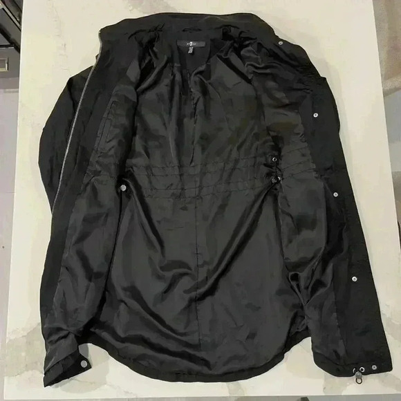 7 For All Mankind Womens XS Water Repellent Tunnel Anorak Jacket Trench Raincoat - Picture 5 of 7